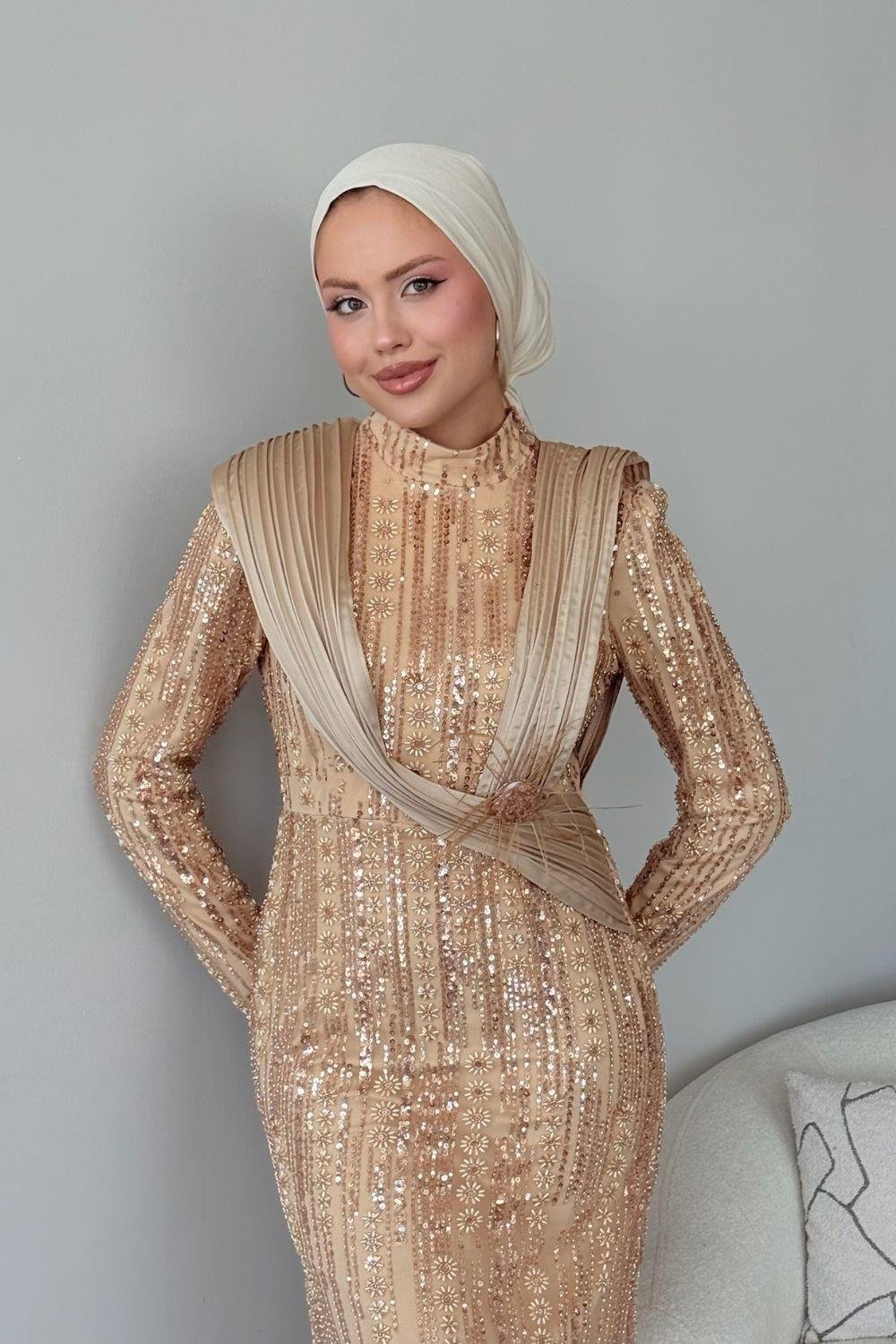 Botanica Tasarım Abiye Gold 10026 