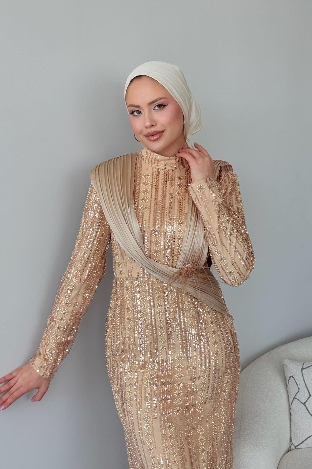 Botanica Tasarım Abiye Gold 10026 