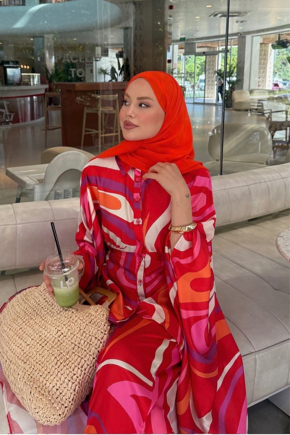 Candy Desenli Takım Kırmızı 10072 