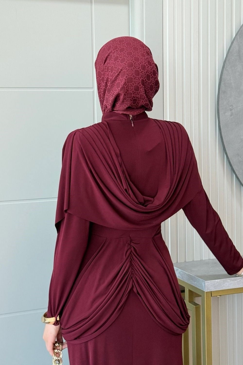 Sandy Lotus  Elbise Bordo 10073 