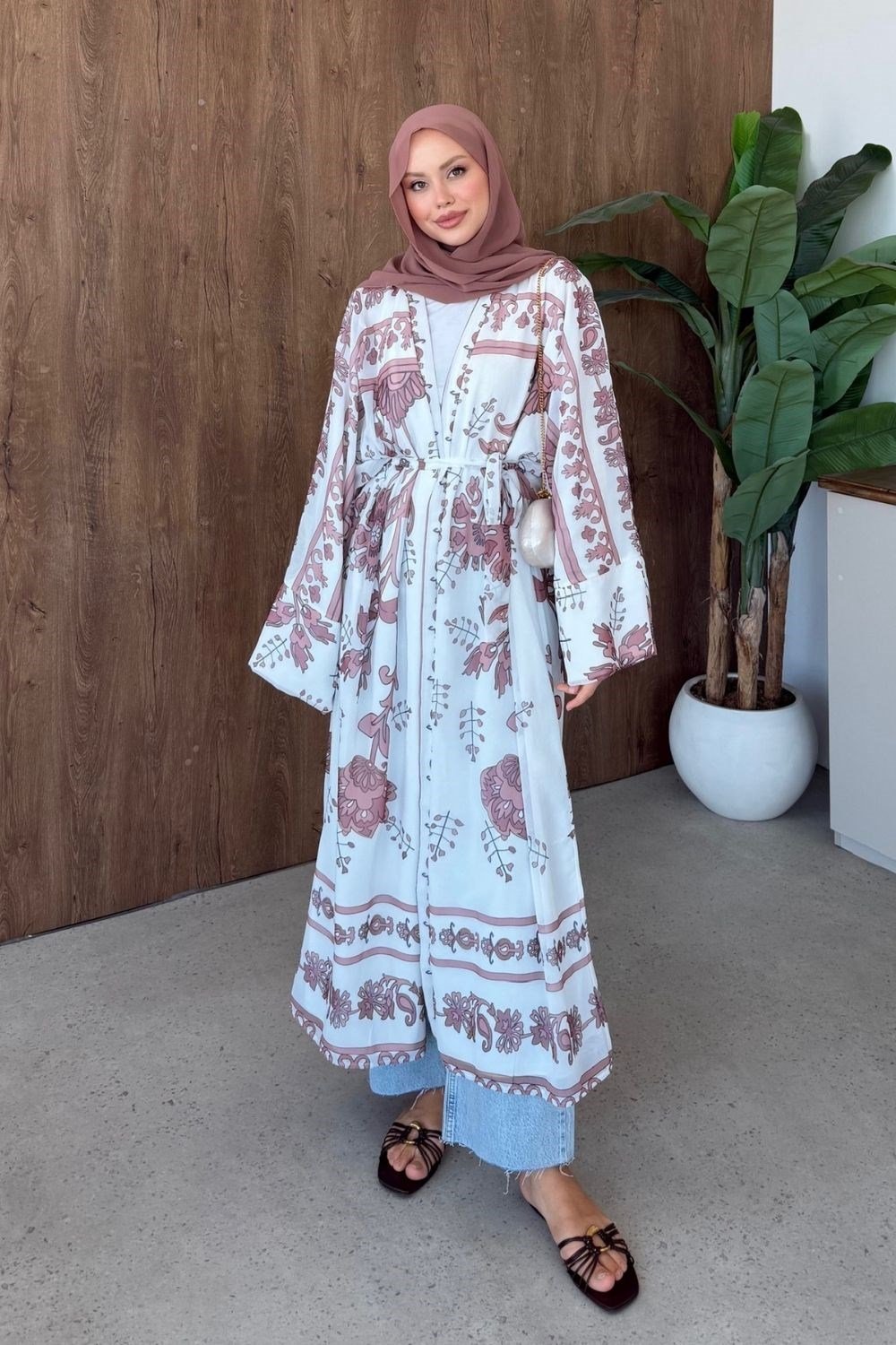 Bohem Esintili Kimono Gül Kurusu 10078 