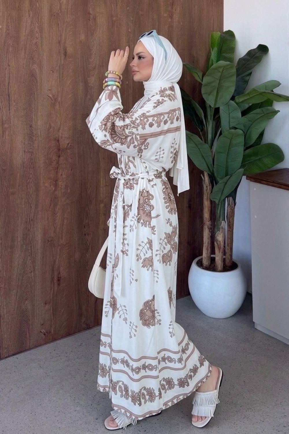 Bohem Esintili Kimono Gül Kurusu 10078 