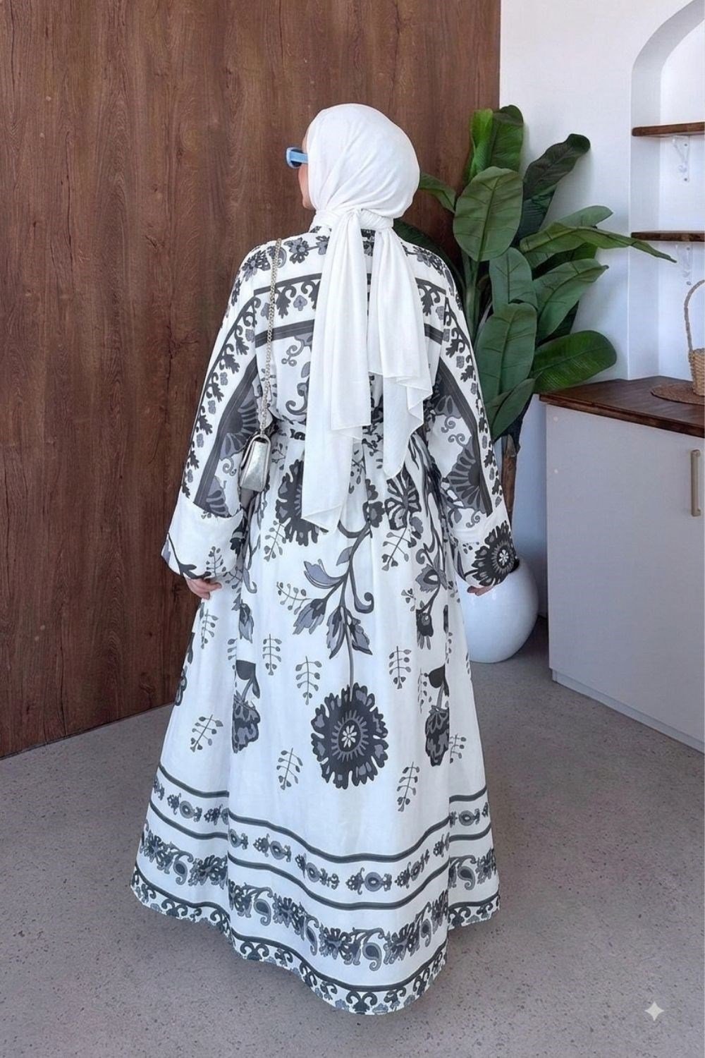 Bohem Esintili Kimono Siyah 10078 