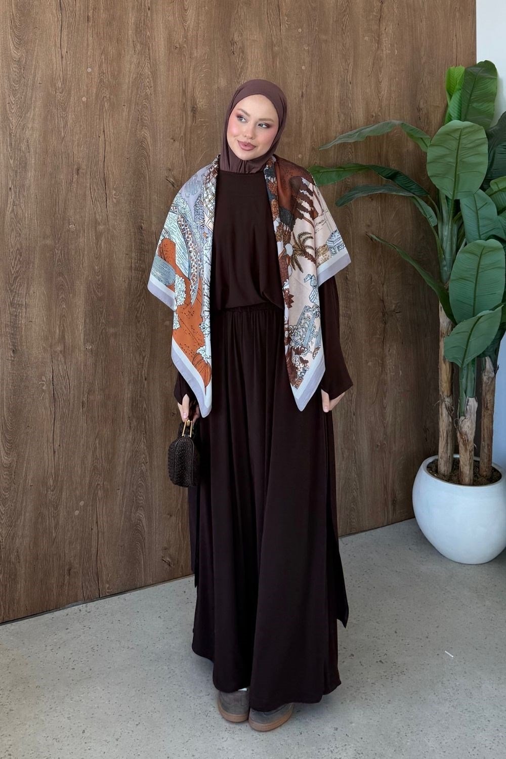 Yasmine Sandy Takım Kahverengi 10079 
