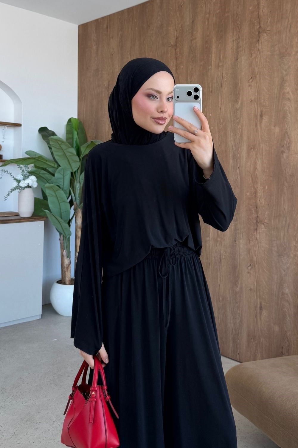 Yasmine Sandy Takım Siyah 10079 