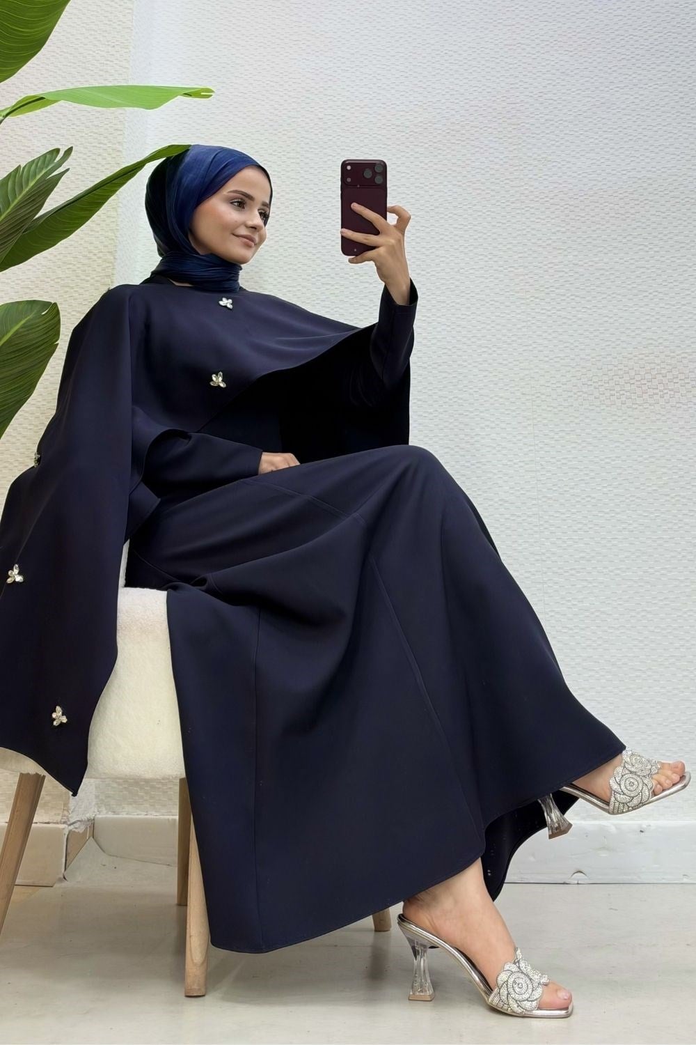 Şehnaz Şallı Abiye Lacivert 10085 