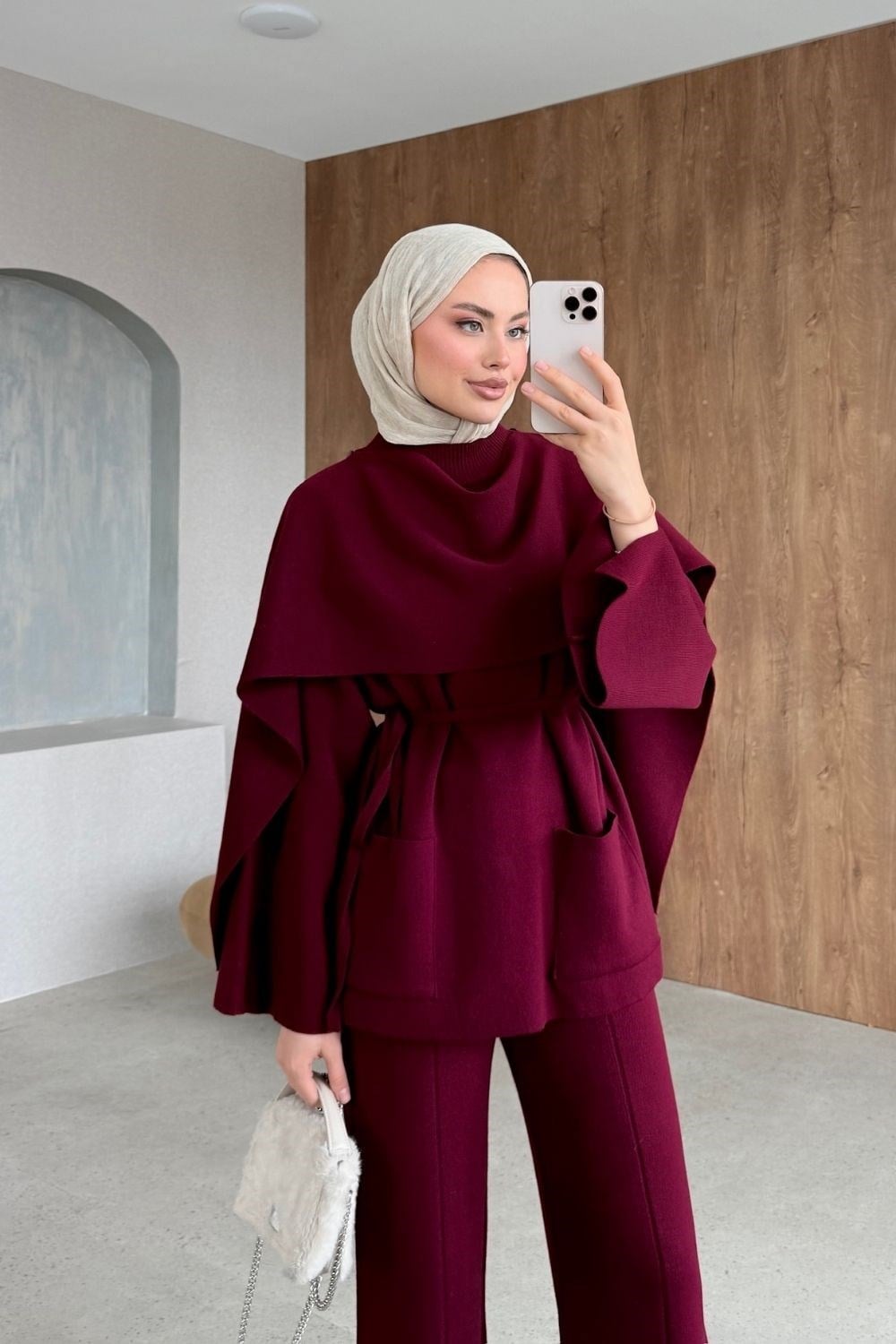Lidya Cepli Takım Bordo 10086 