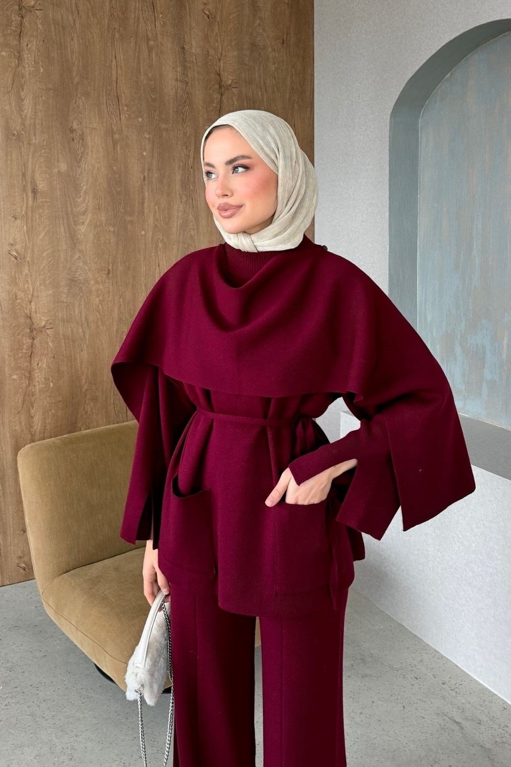 Lidya Cepli Takım Bordo 10086 