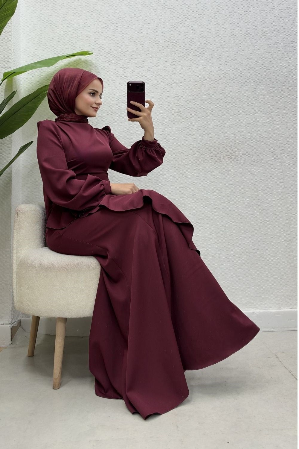 Nadide Abiye Bordo 10090 
