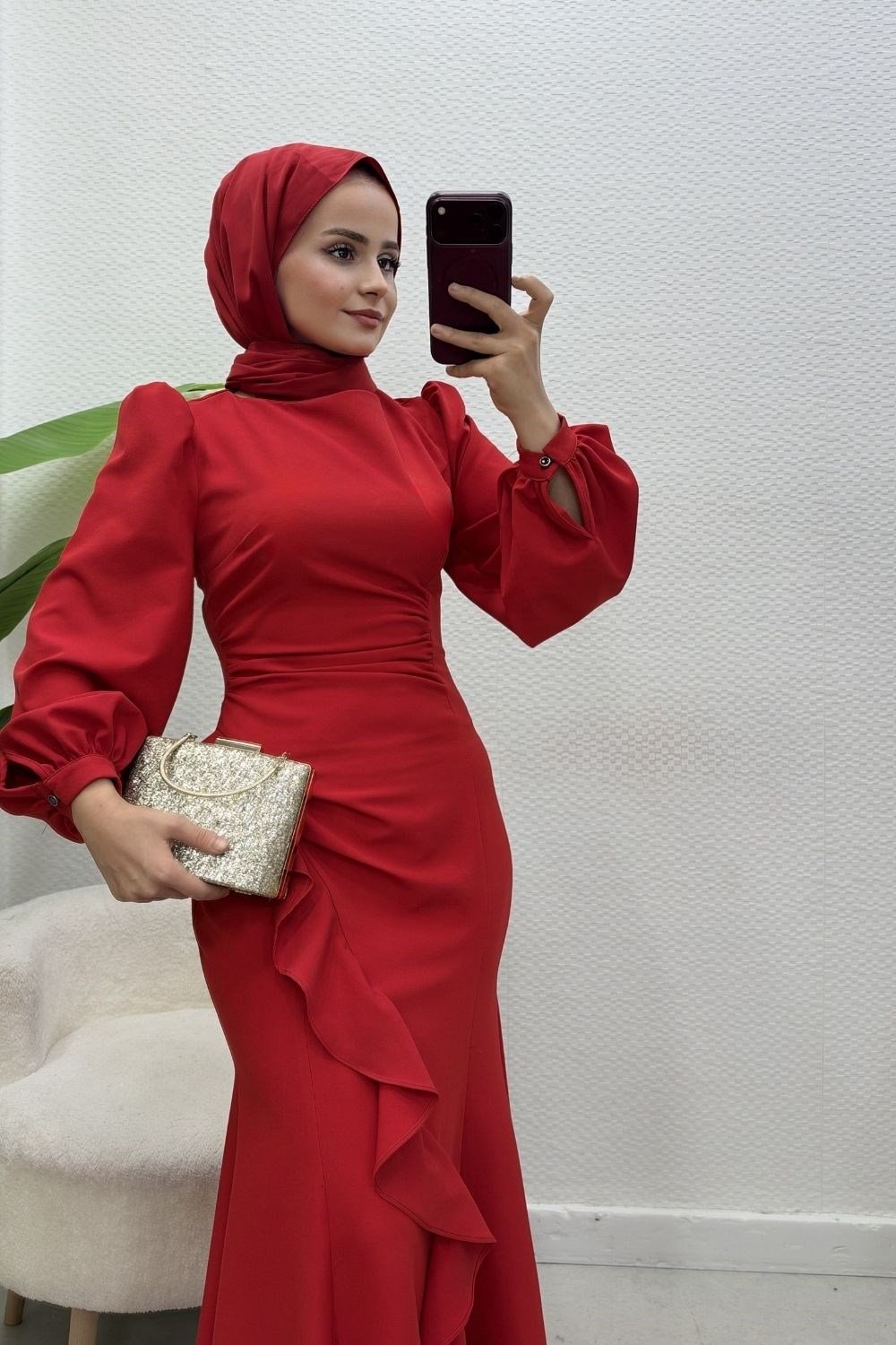 Nadide Abiye Kırmızı 10090 