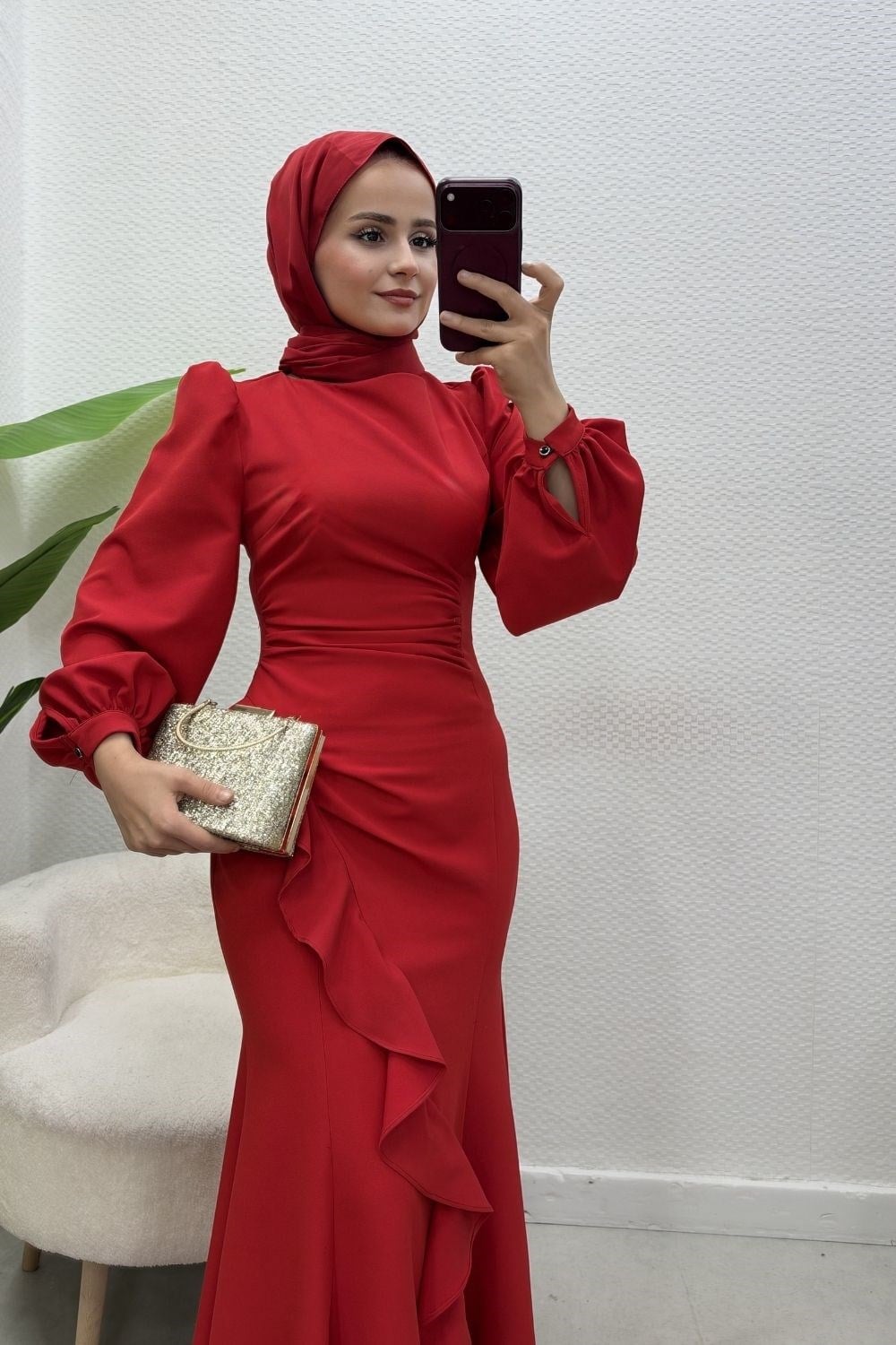 Nadide Abiye Kırmızı 10090 