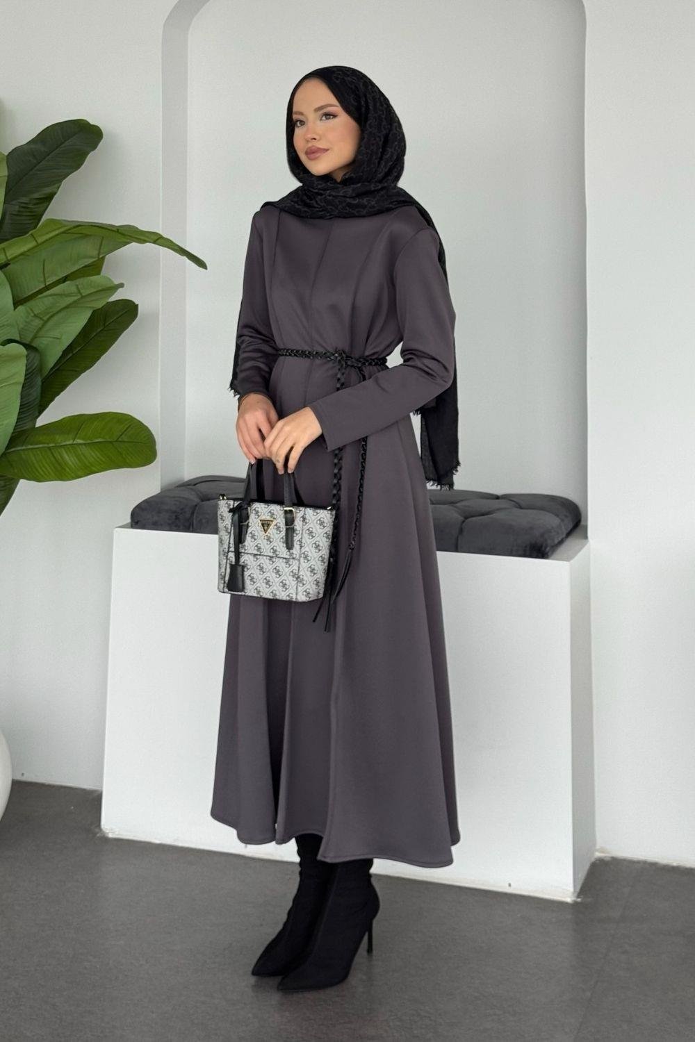Eline Dalgıç Elbise Füme 10101 