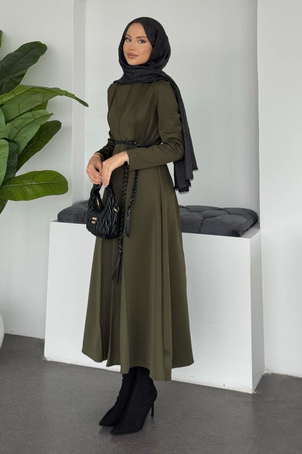 Eline Dalgıç Elbise Haki 10101 