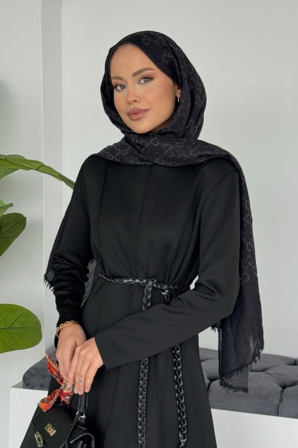 Eline Dalgıç Elbise Siyah 10101 