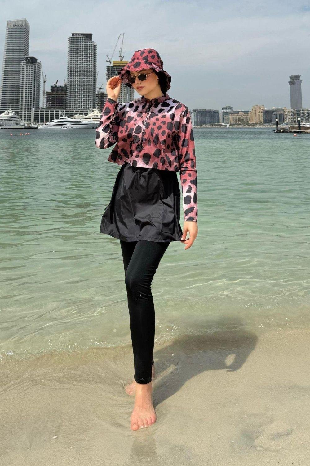 Croplu Haşema Takım Kahverengi 10123 