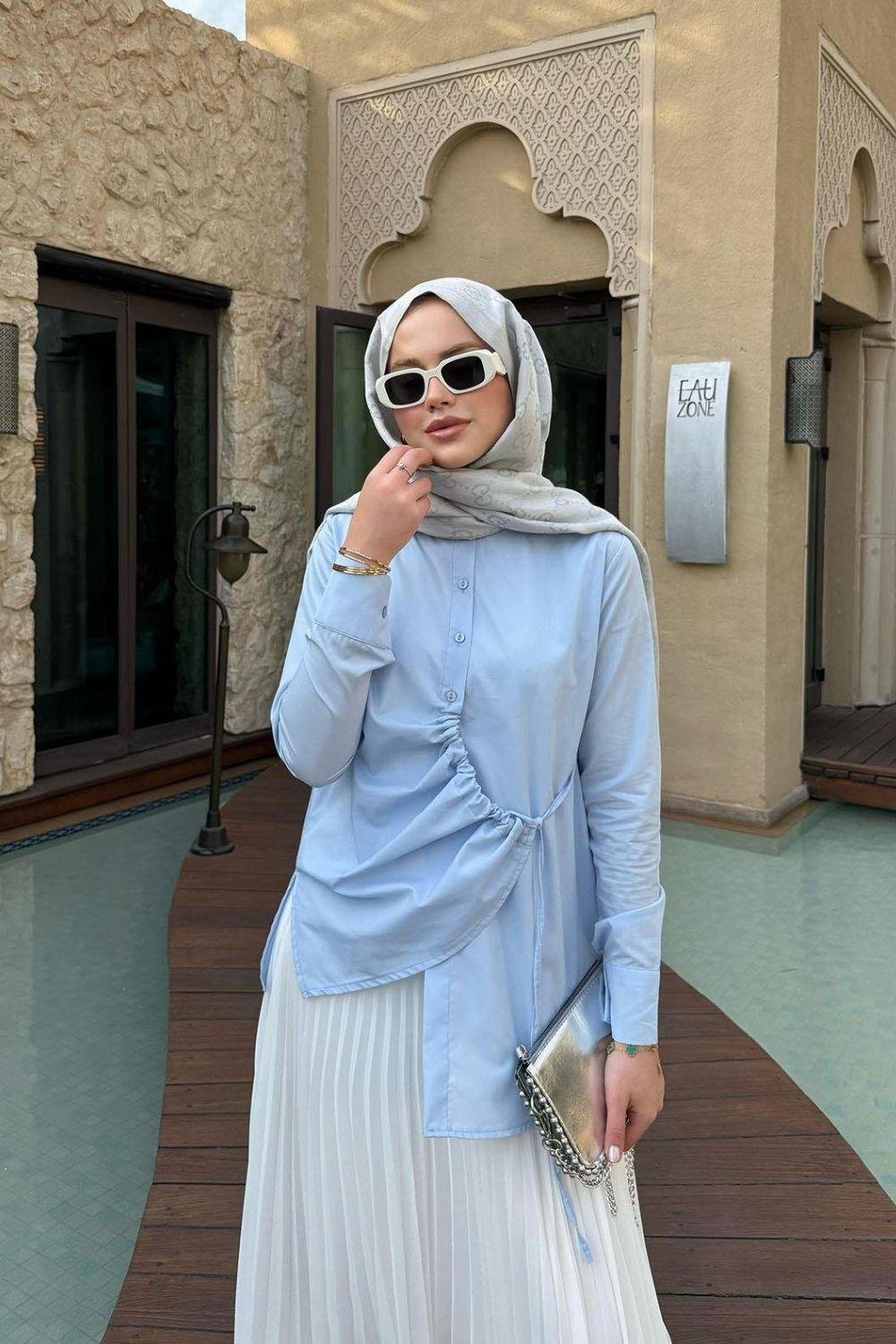 Yüsra Gömlek Bebe Mavisi 10133 