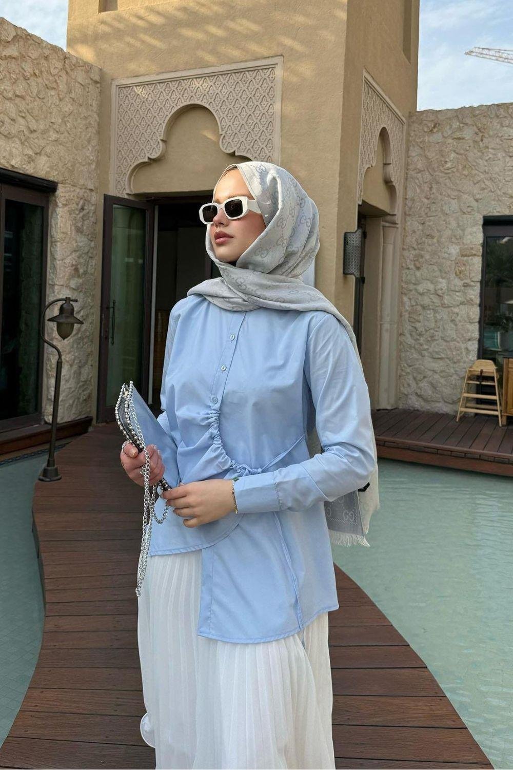 Yüsra Gömlek Bebe Mavisi 10133 