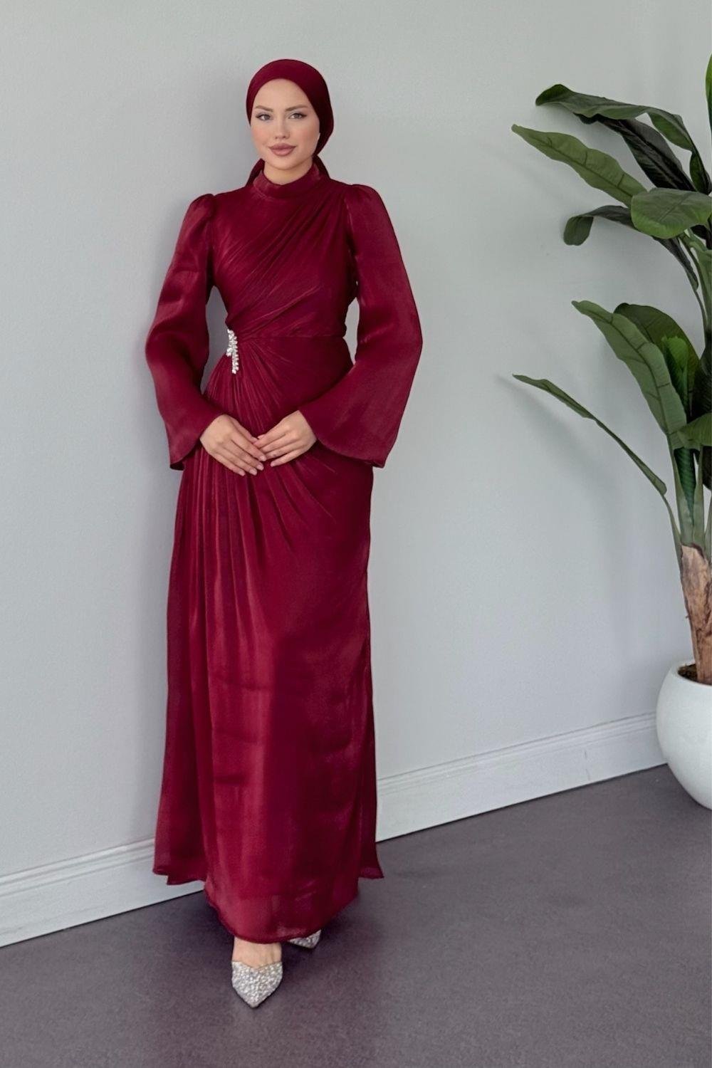 Sedef Abiye Bordo 1036 