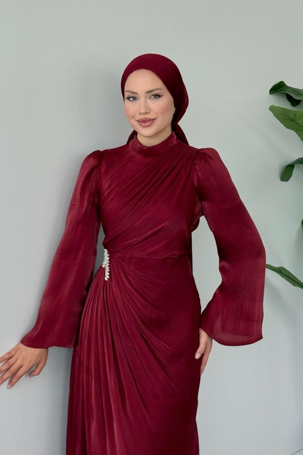 Sedef Abiye Bordo 1036 