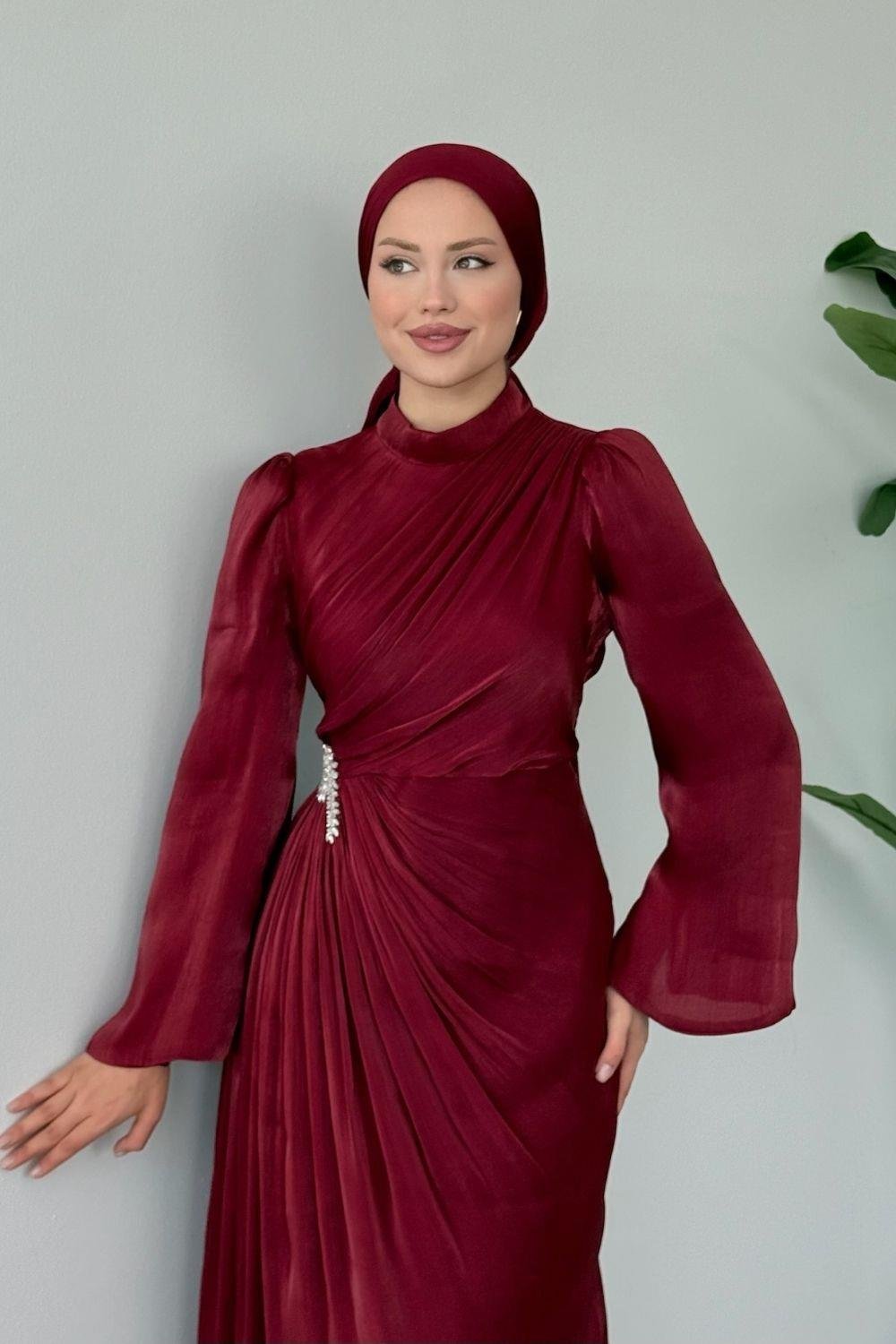 Sedef Abiye Bordo 1036 