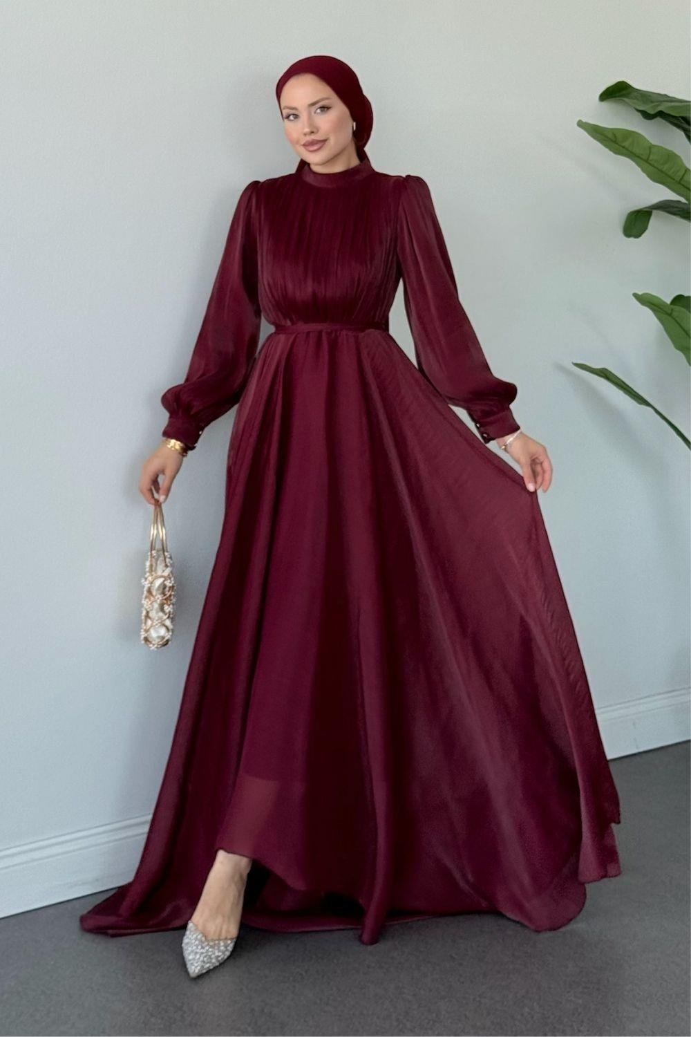 Havva Abiye Bordo 1037 