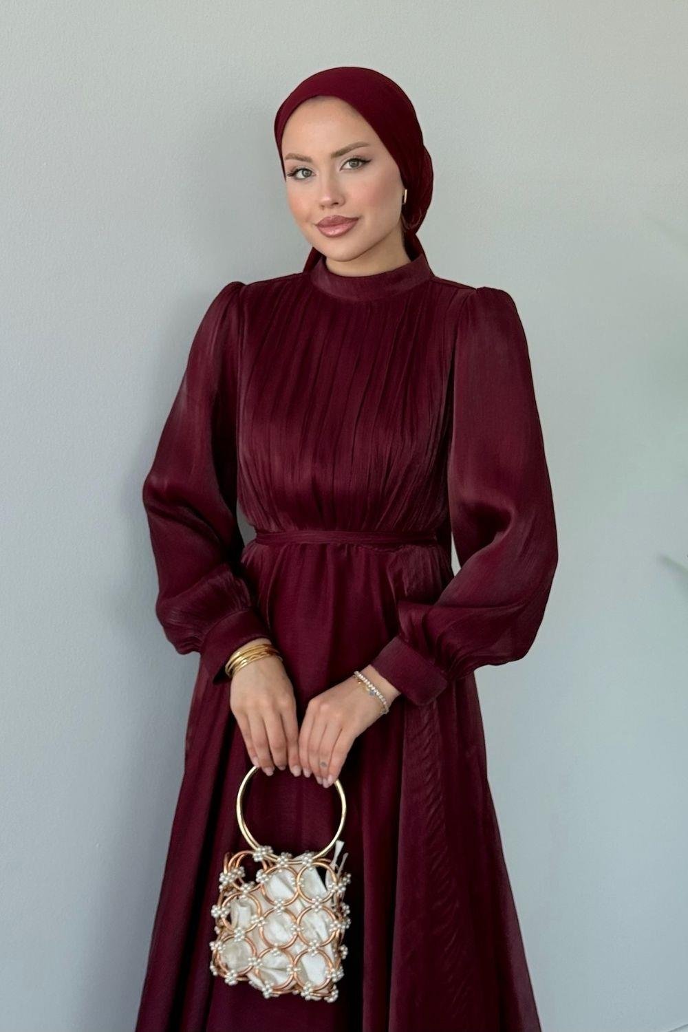 Havva Abiye Bordo 1037 