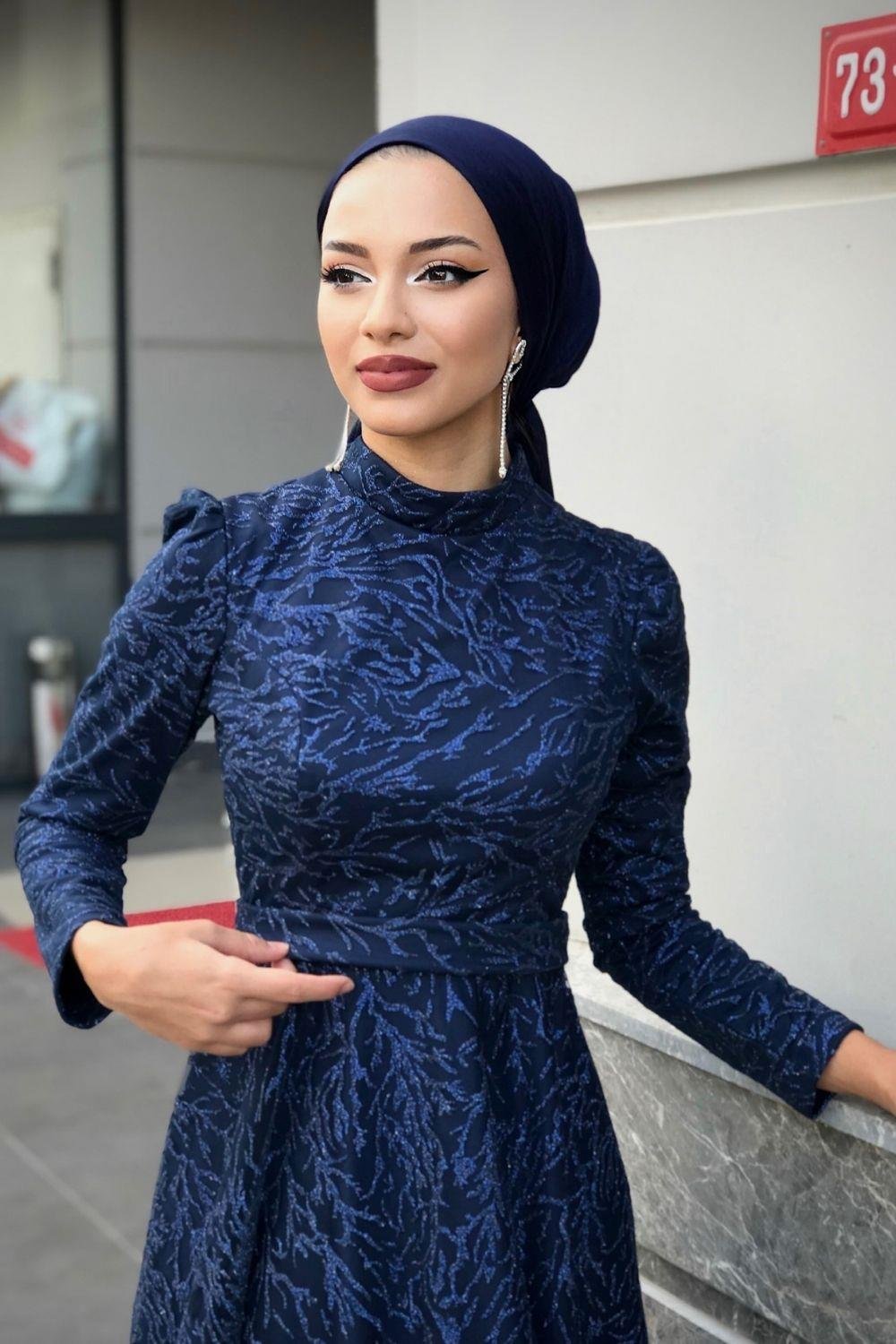 Anatolya Simli Abiye Lacivert 10750 