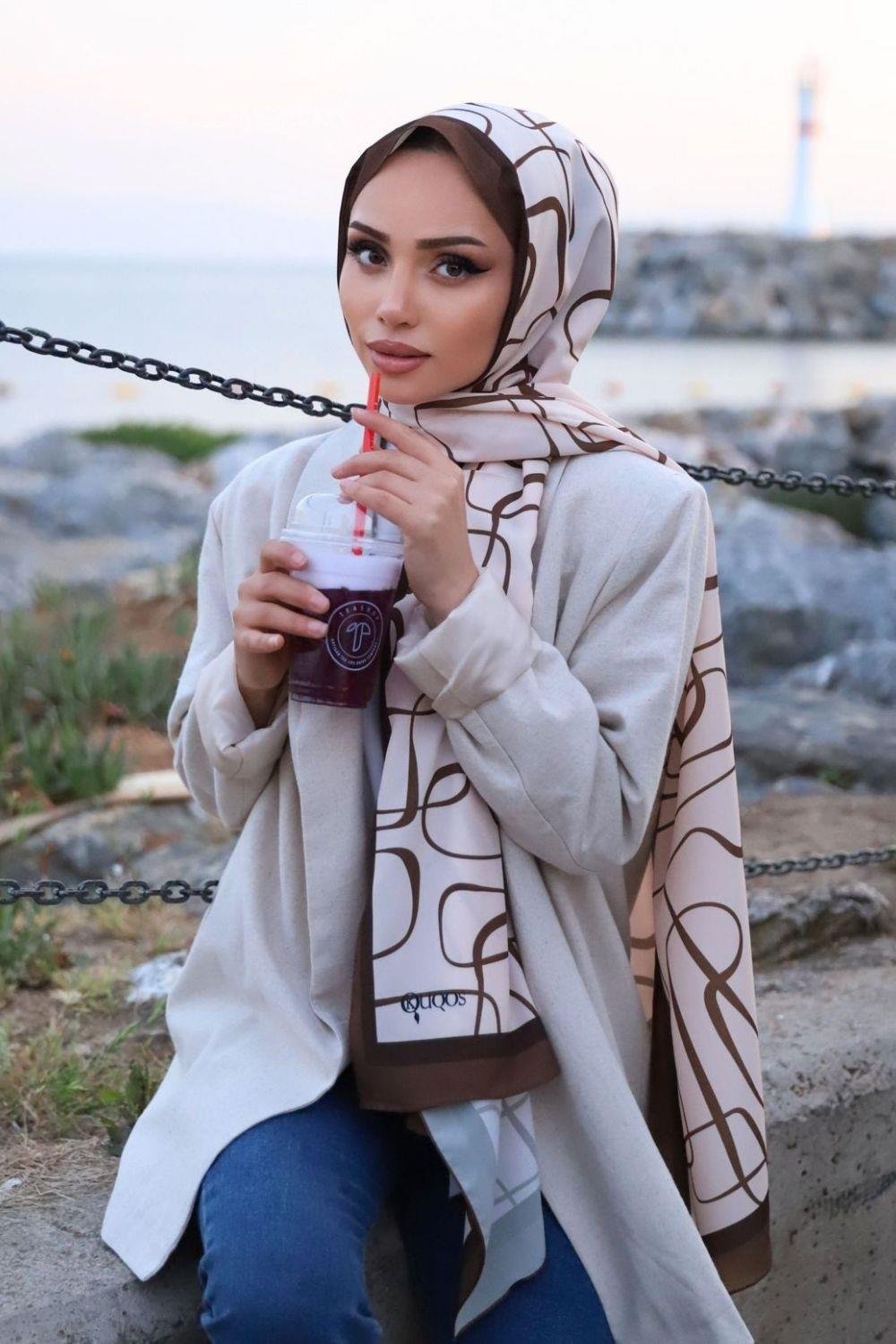 Maze Şal Krem 1121 