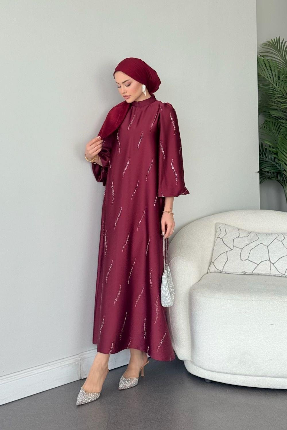 Royal Elbise Bordo 1146 