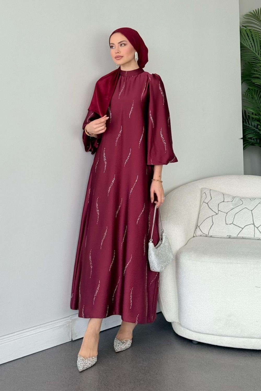 Royal Elbise Bordo 1146 