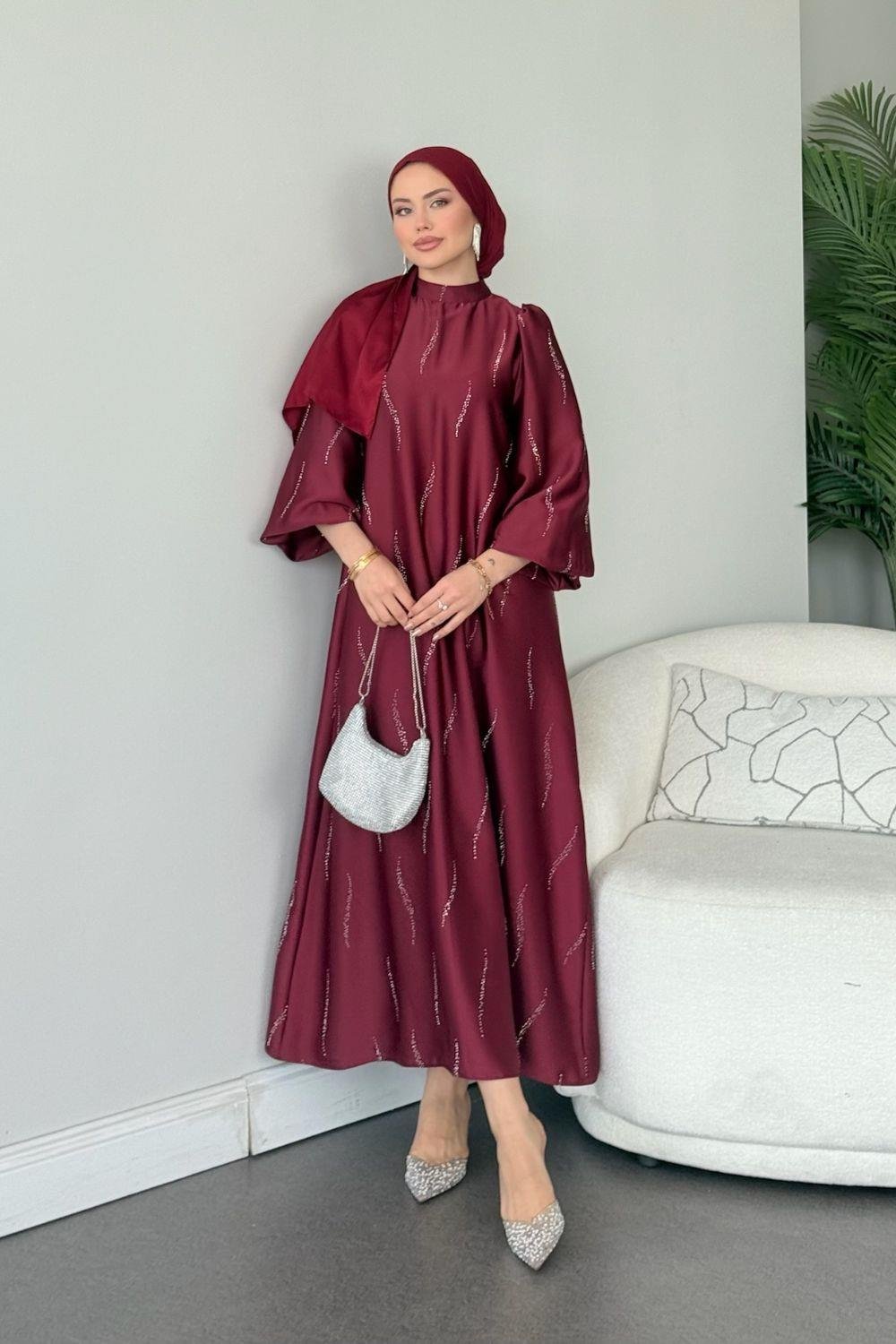 Royal Elbise Bordo 1146 