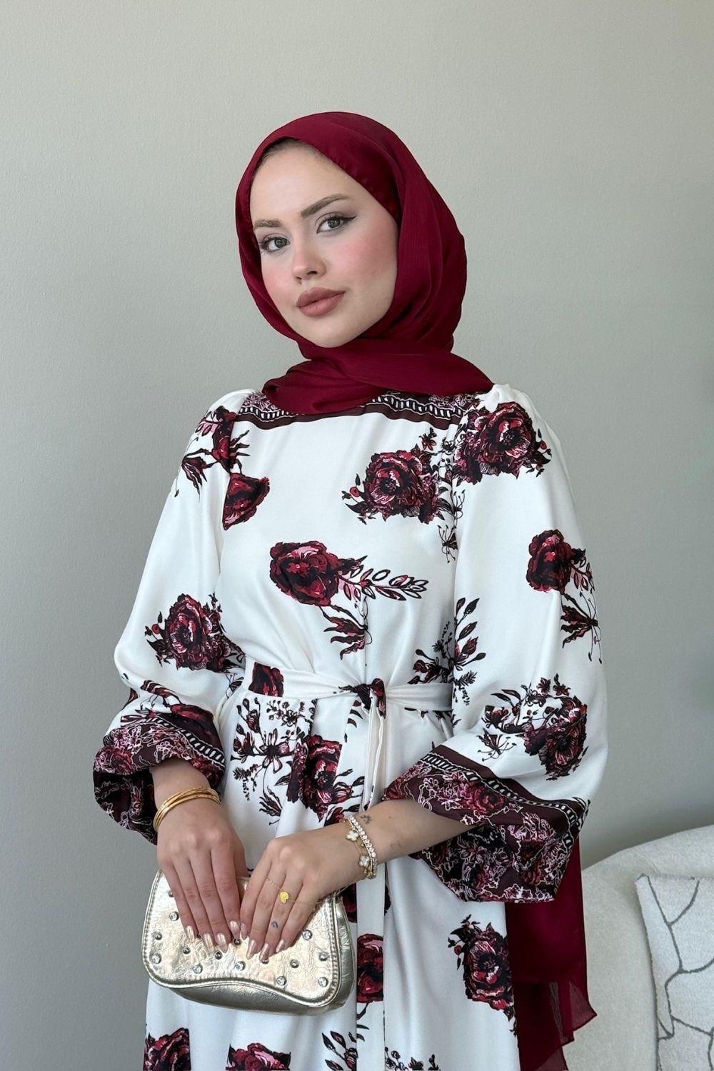 Reyhan Elbise Bordo 1148 