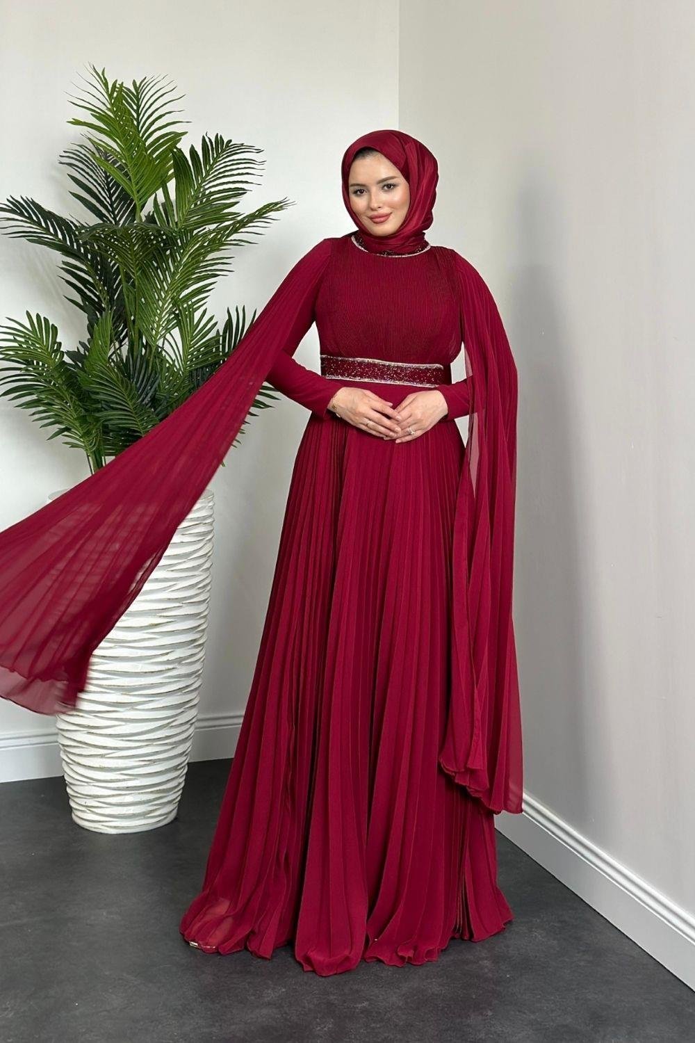 Şevval Abiye Bordo 11510 