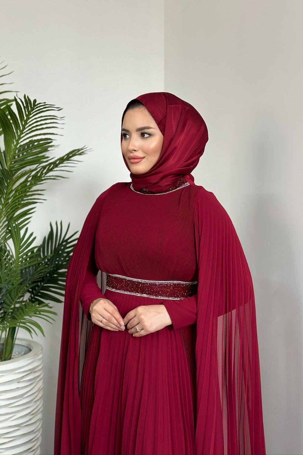 Şevval Abiye Bordo 11510 