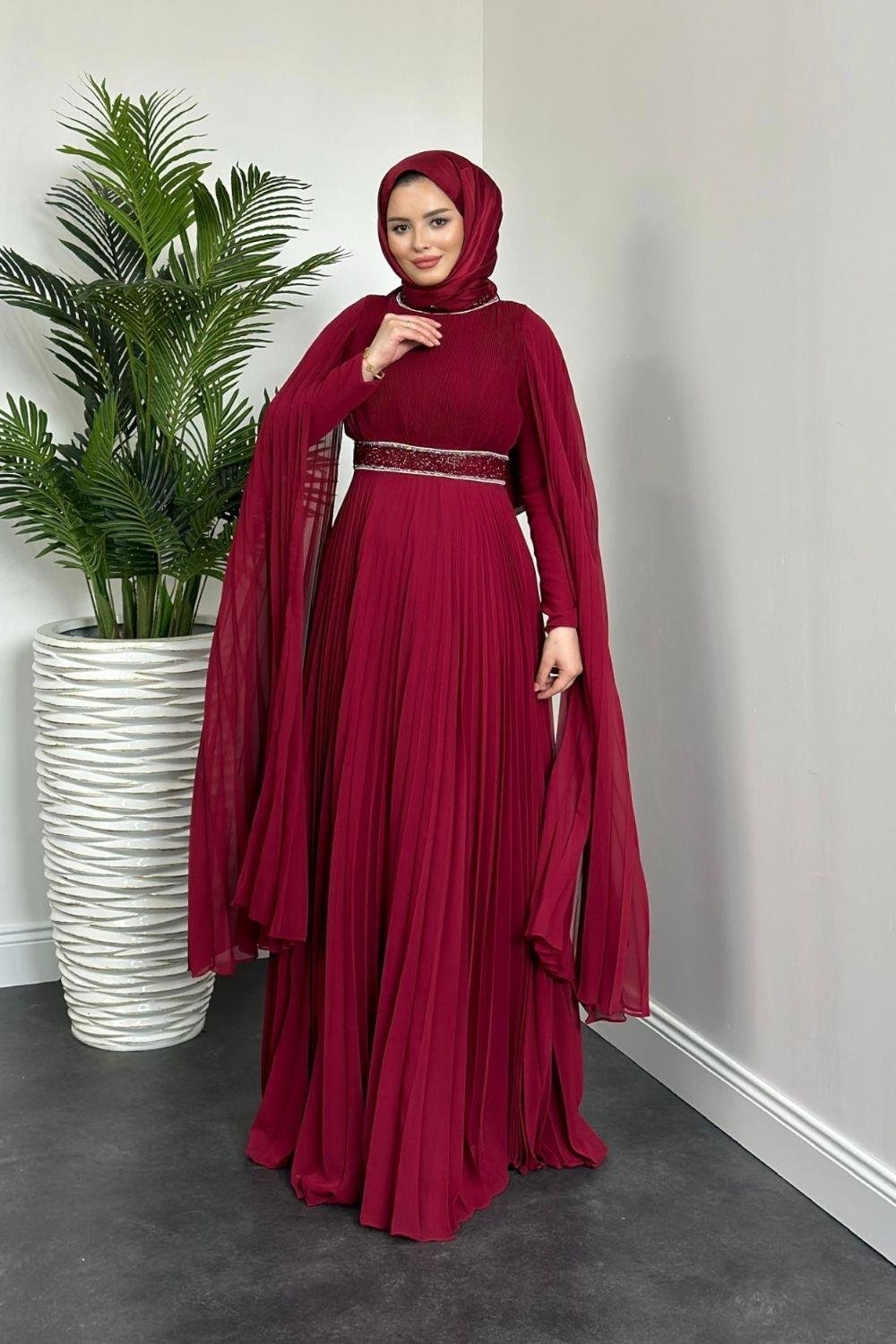 Şevval Abiye Bordo 11510 