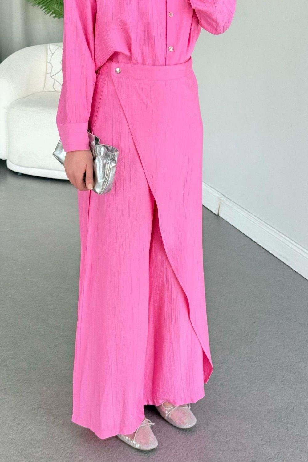 Seray Pelerinli Takım Pembe 1290 