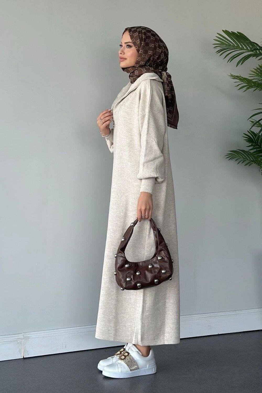 Nergis Triko Elbise Ekru 129999 