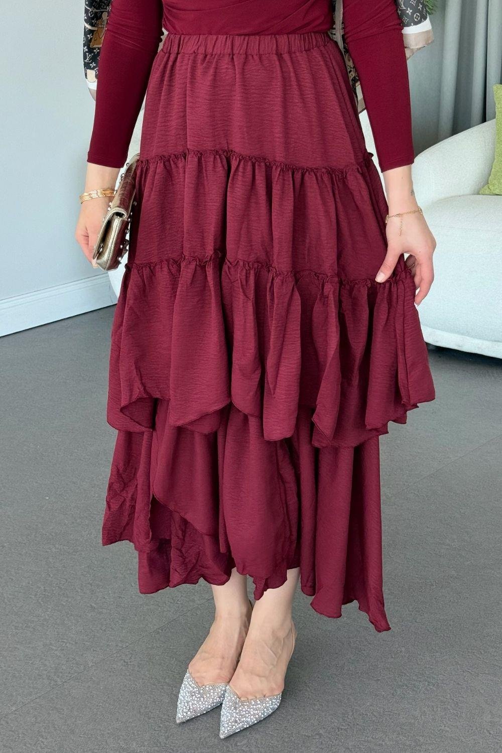 Sagaza  Etek Bordo 13100 