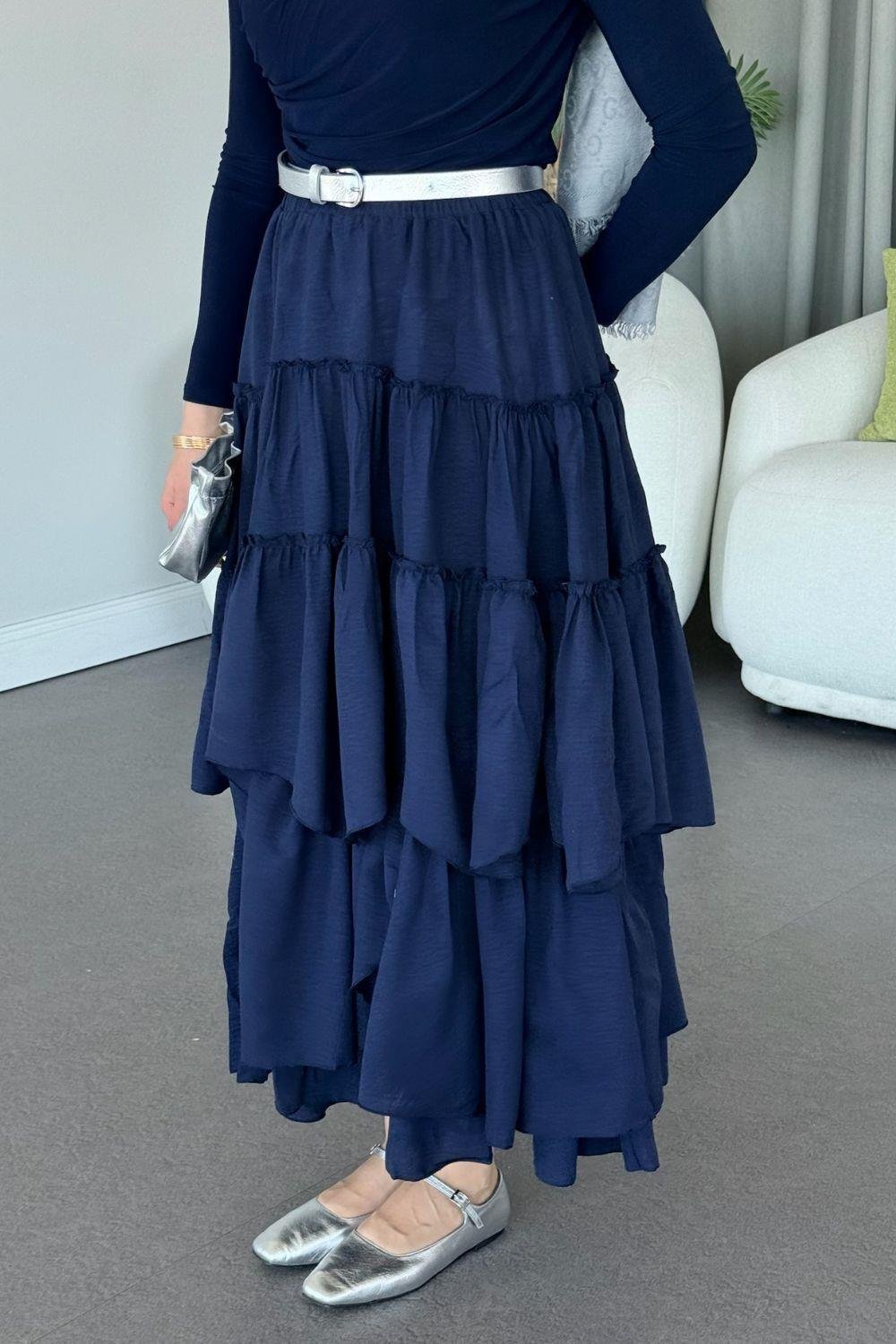 Sagaza  Etek Lacivert 13100 