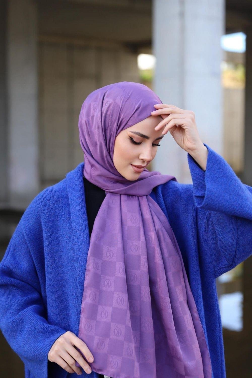 K Desenli Şal Gül Kurusu 13563 