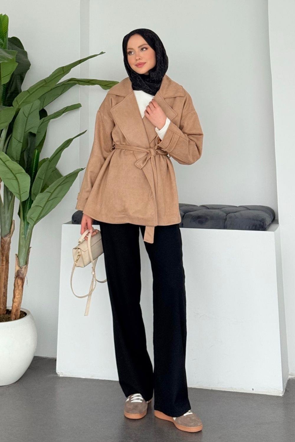 Daisy Süet Ceket Camel 1360 