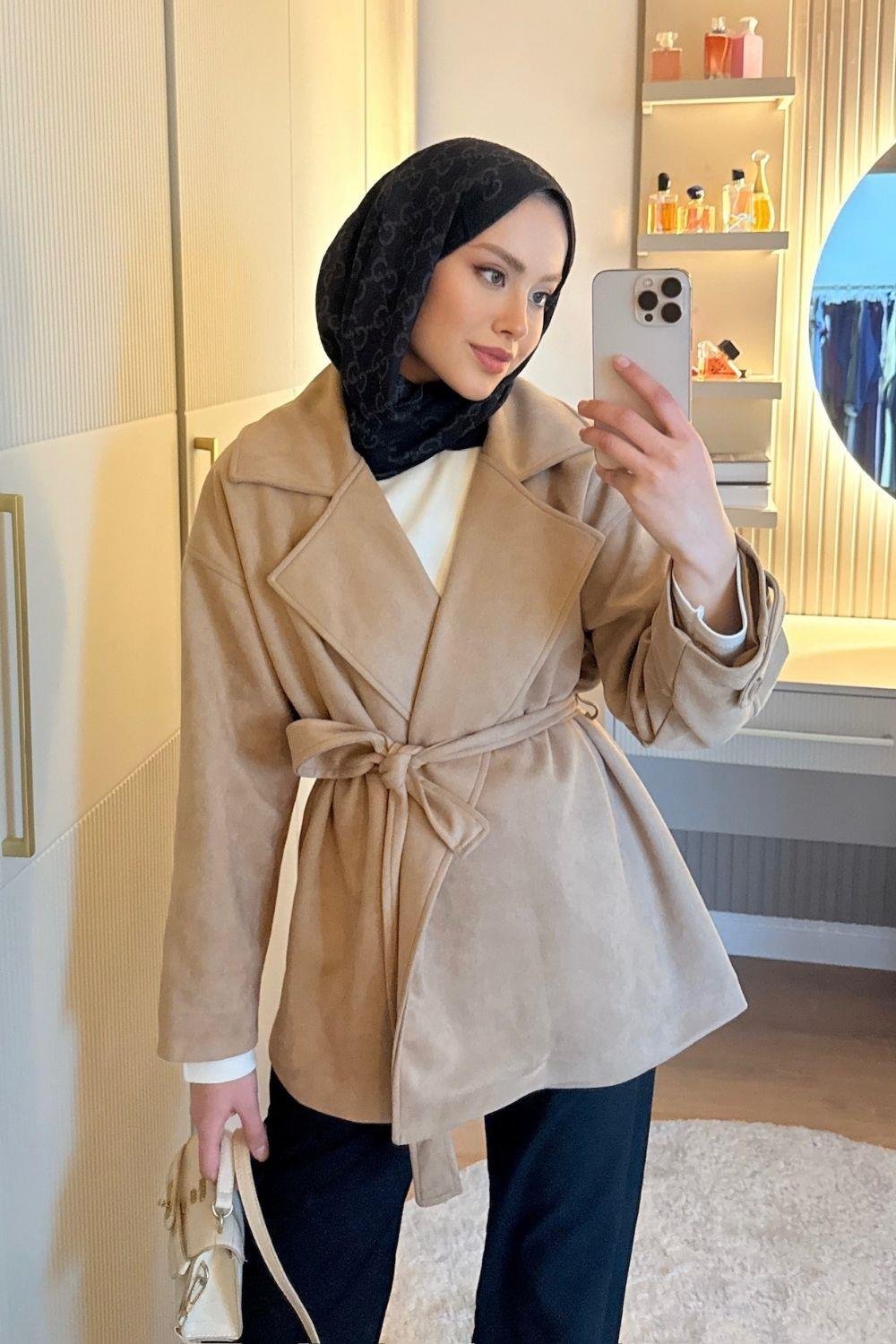 Daisy Süet Ceket Camel 1360 