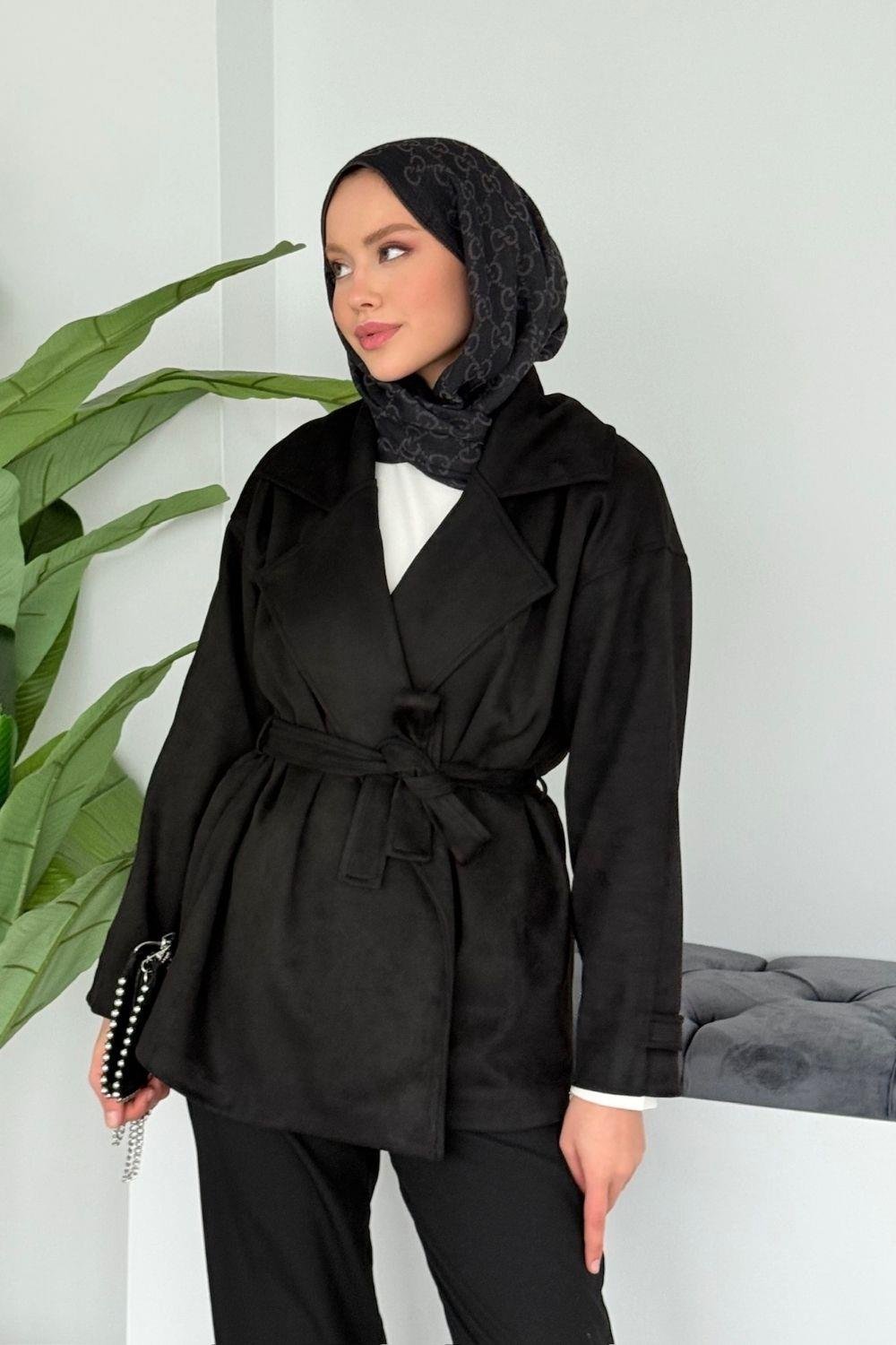 Daisy Süet Ceket Siyah 1360 
