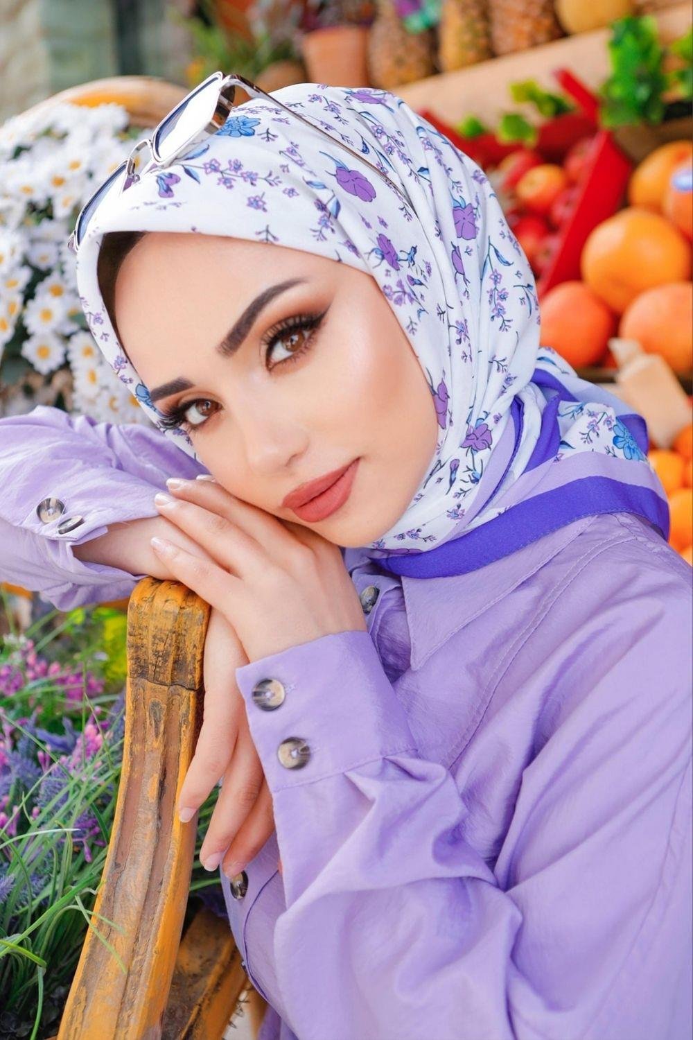 Afrodit Eşarp Mor 1399 