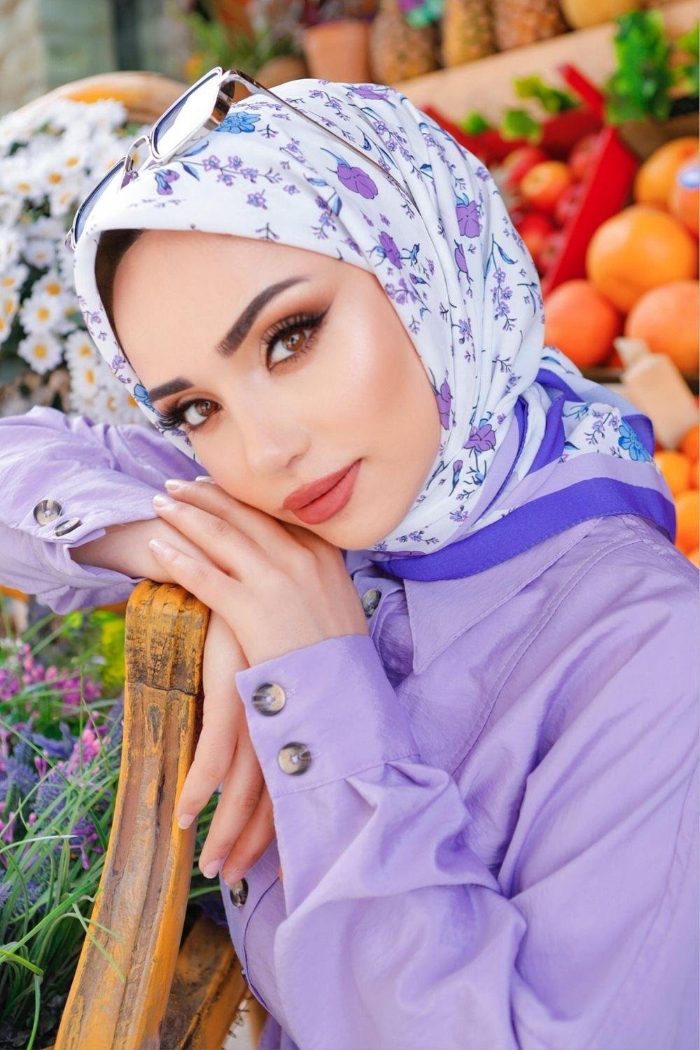 Afrodit Eşarp Mor 1399 