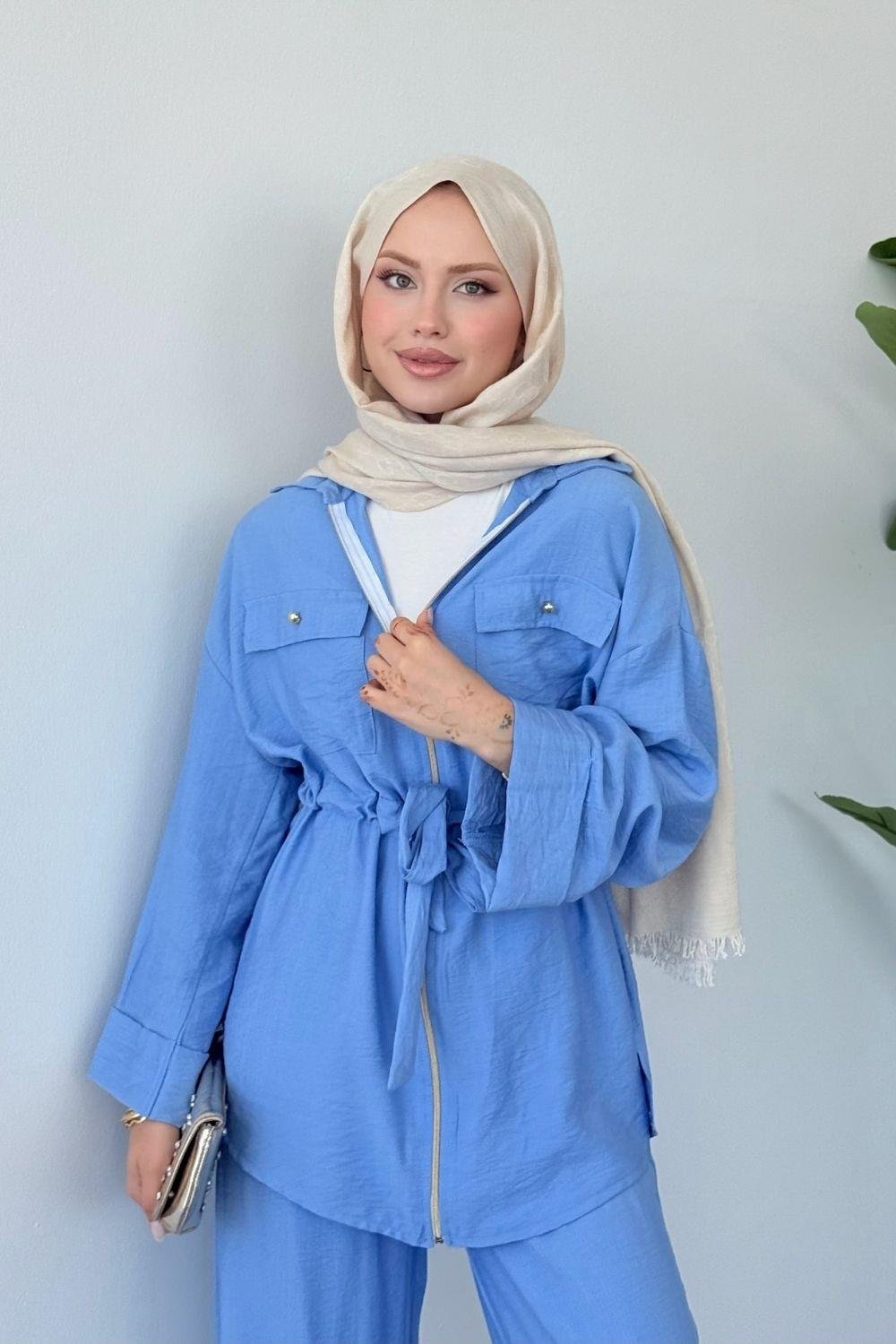 Little Pantolon Takım Bebe Mavisi 1401 