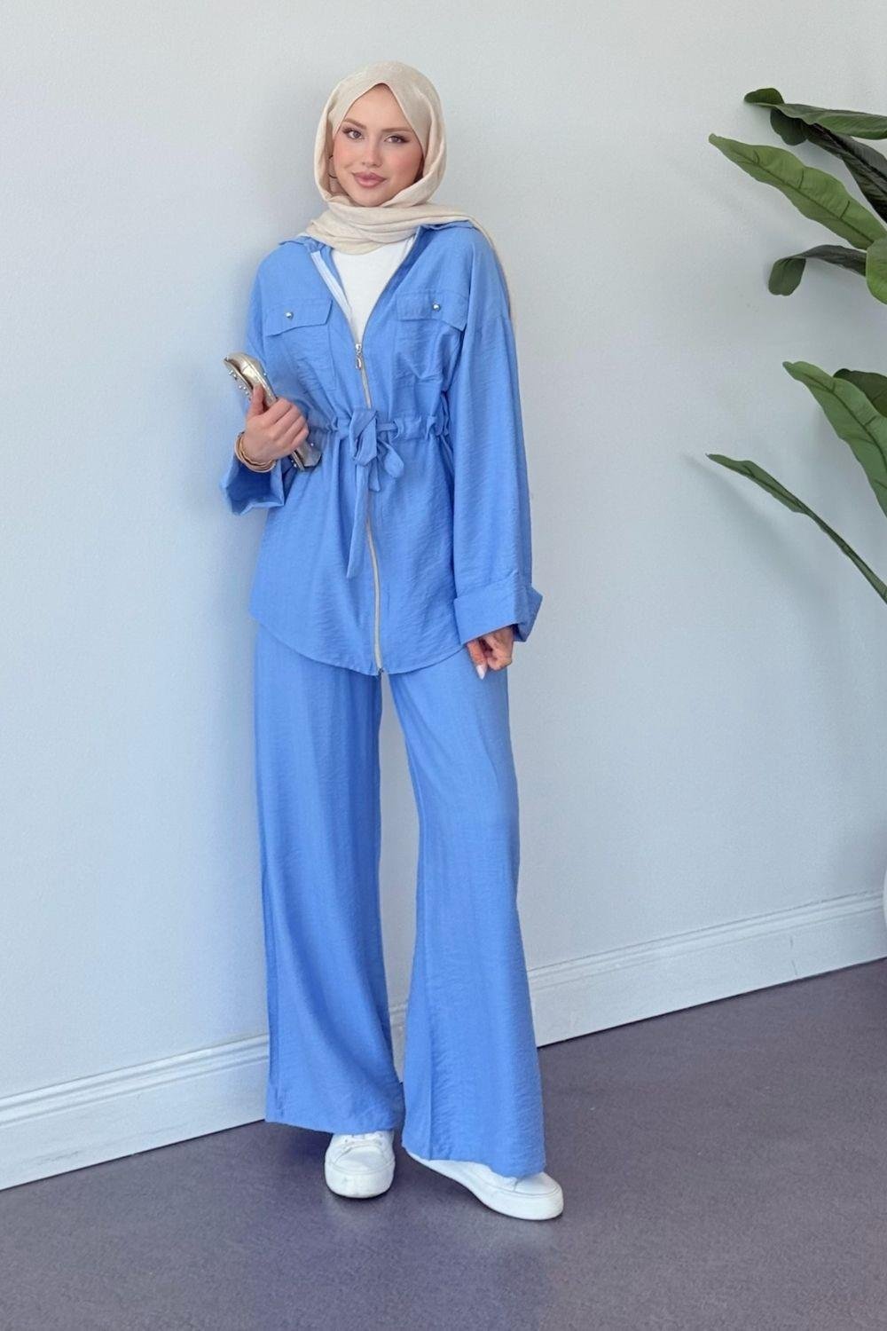 Little Pantolon Takım Bebe Mavisi 1401 