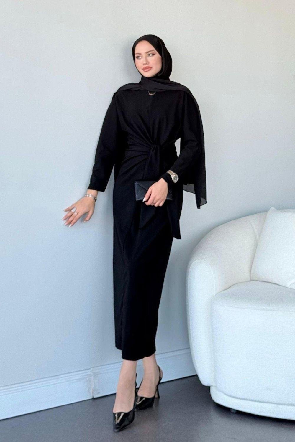 Orkide Elbise Siyah 20050 