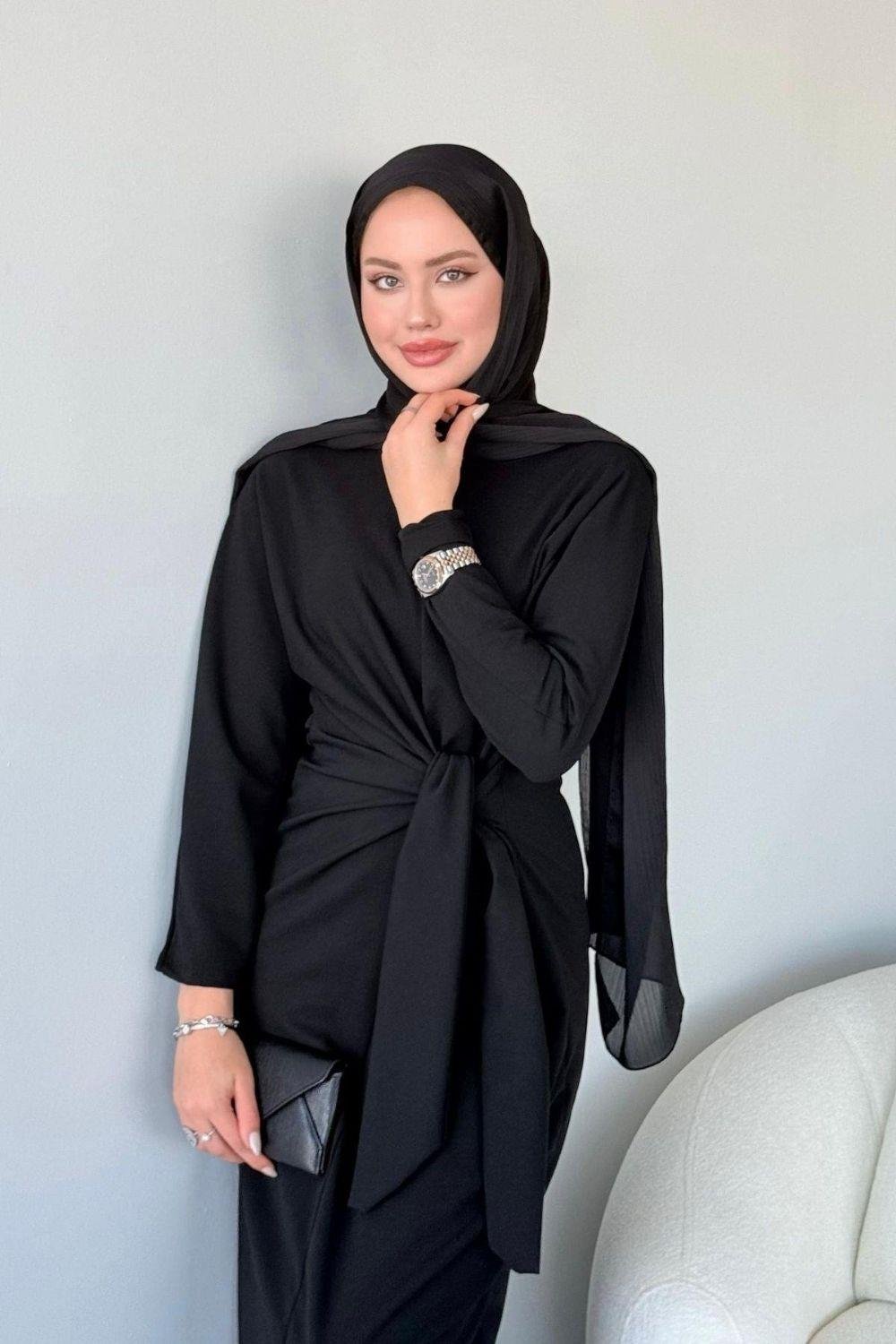 Orkide Elbise Siyah 20050 