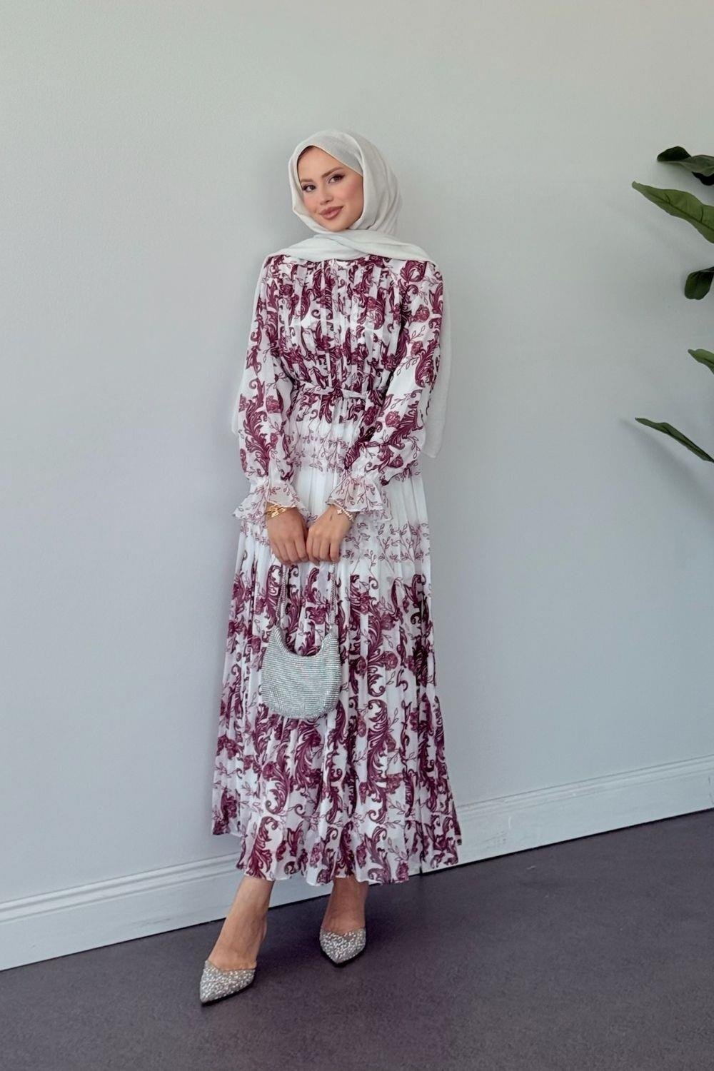 Leona Şifon Elbise Bordo 200500 